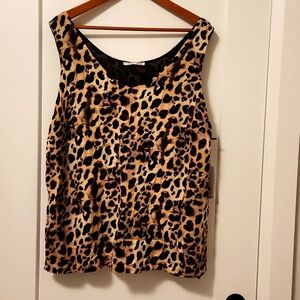 Dex Plus leopard print tank 2X